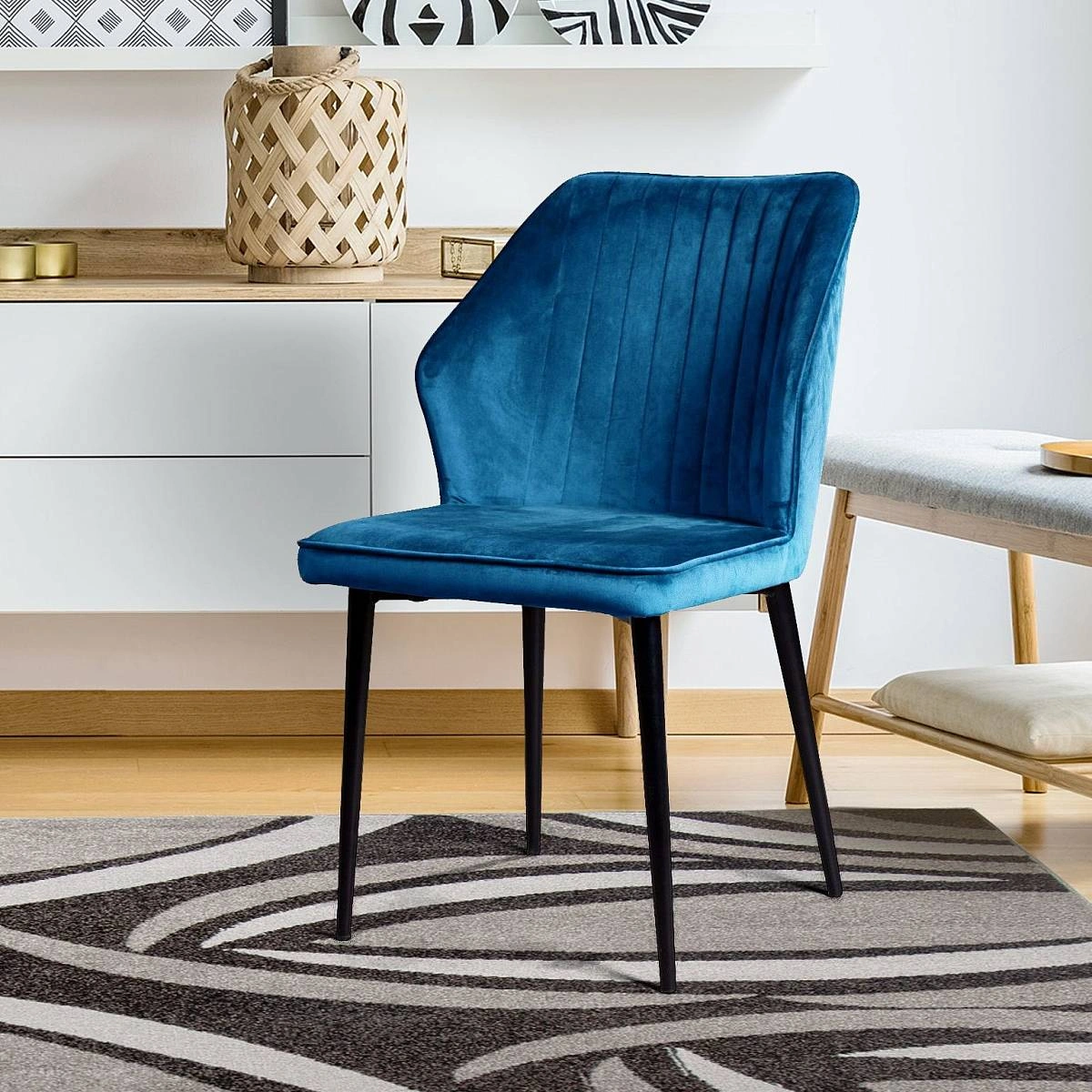 Стул Berg, бархат синий 29 изображение Стул Berg, бархат синий 29 фото