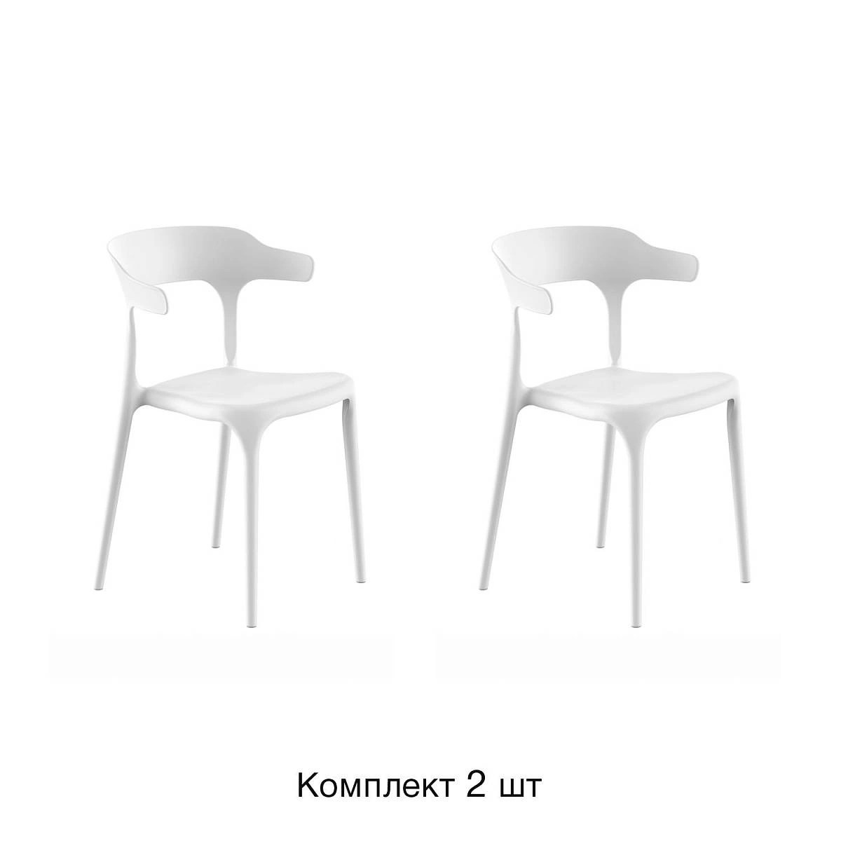 Стул Leo (RUS), комплект (2 шт), пластик светло-серый изображение Стул Leo (RUS), комплект (2 шт), пластик светло-серый фото