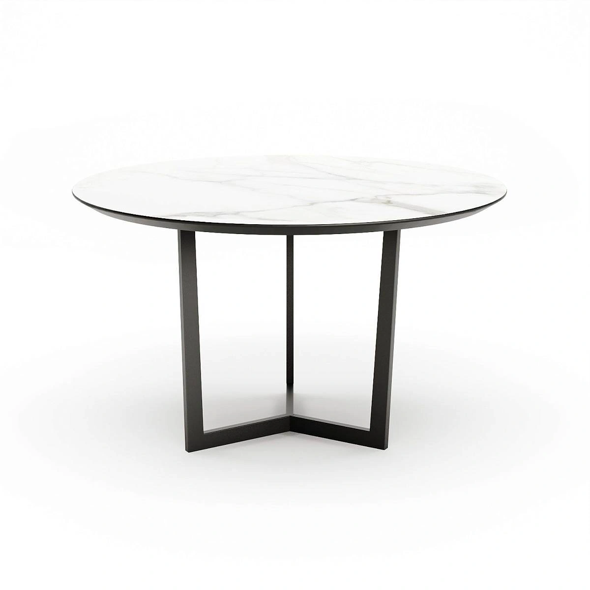Стол круглый BENZ 90, керамика белая изображение Стол круглый BENZ 90, керамика белая фото