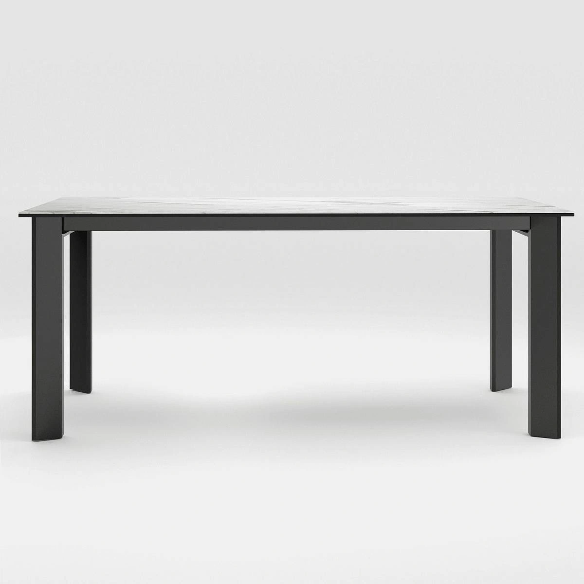 Стол раскладной Dogma (180+50), керамика матовая белая изображение Стол раскладной Dogma (180+50), керамика матовая белая фото