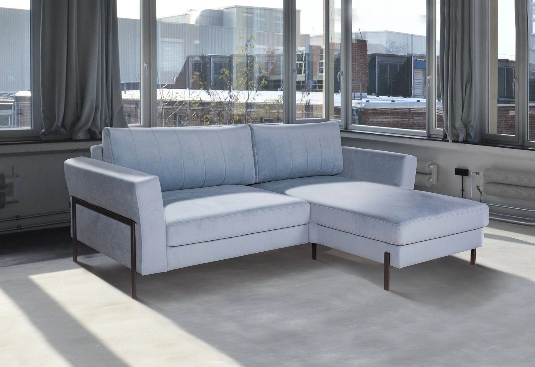 Fiji диван-кровать с шезлонгом, велюр изображение Fiji диван-кровать с шезлонгом, велюр фото