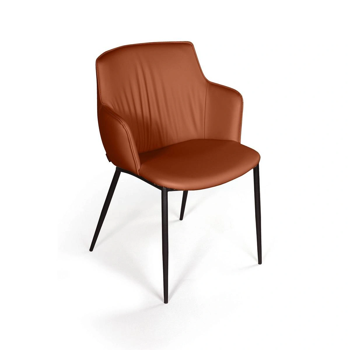 Стул с подлокотниками Sofia, экокожа soft-touch, терракот изображение Стул с подлокотниками Sofia, экокожа soft-touch, терракот фото