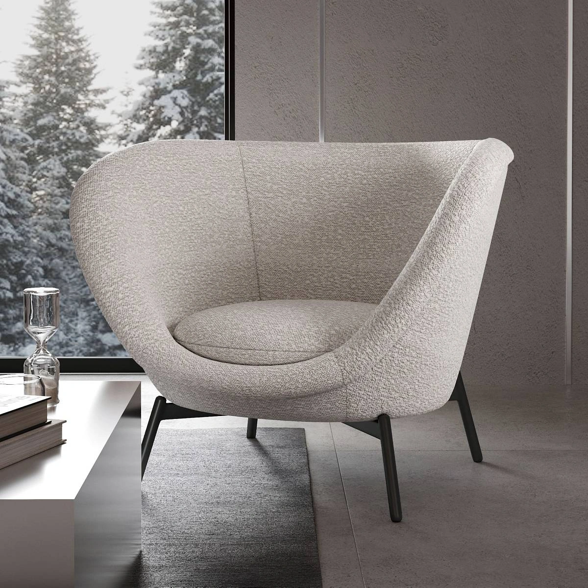 Лаунж кресло COUTURE букле светлый изображение Лаунж кресло COUTURE букле светлый фото