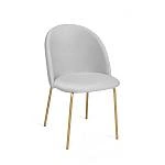 Стул Nord, комплект (2 шт), бархат светло-серый 04 / опора золото