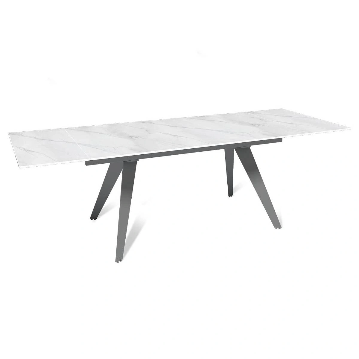 Стол раскладной Rhein (160+40+40), керамика матовая Snow Mountain Stone изображение Стол раскладной Rhein (160+40+40), керамика матовая Snow Mountain Stone фото