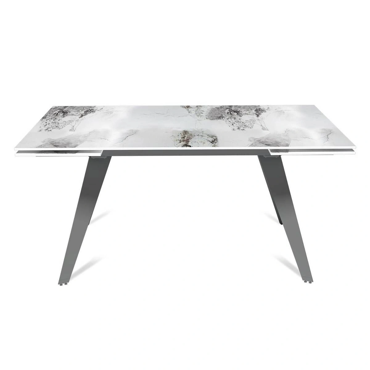 Стол раскладной Rhein (160+40+40), керамика глянцевая Calacatta изображение Стол раскладной Rhein (160+40+40), керамика глянцевая Calacatta фото