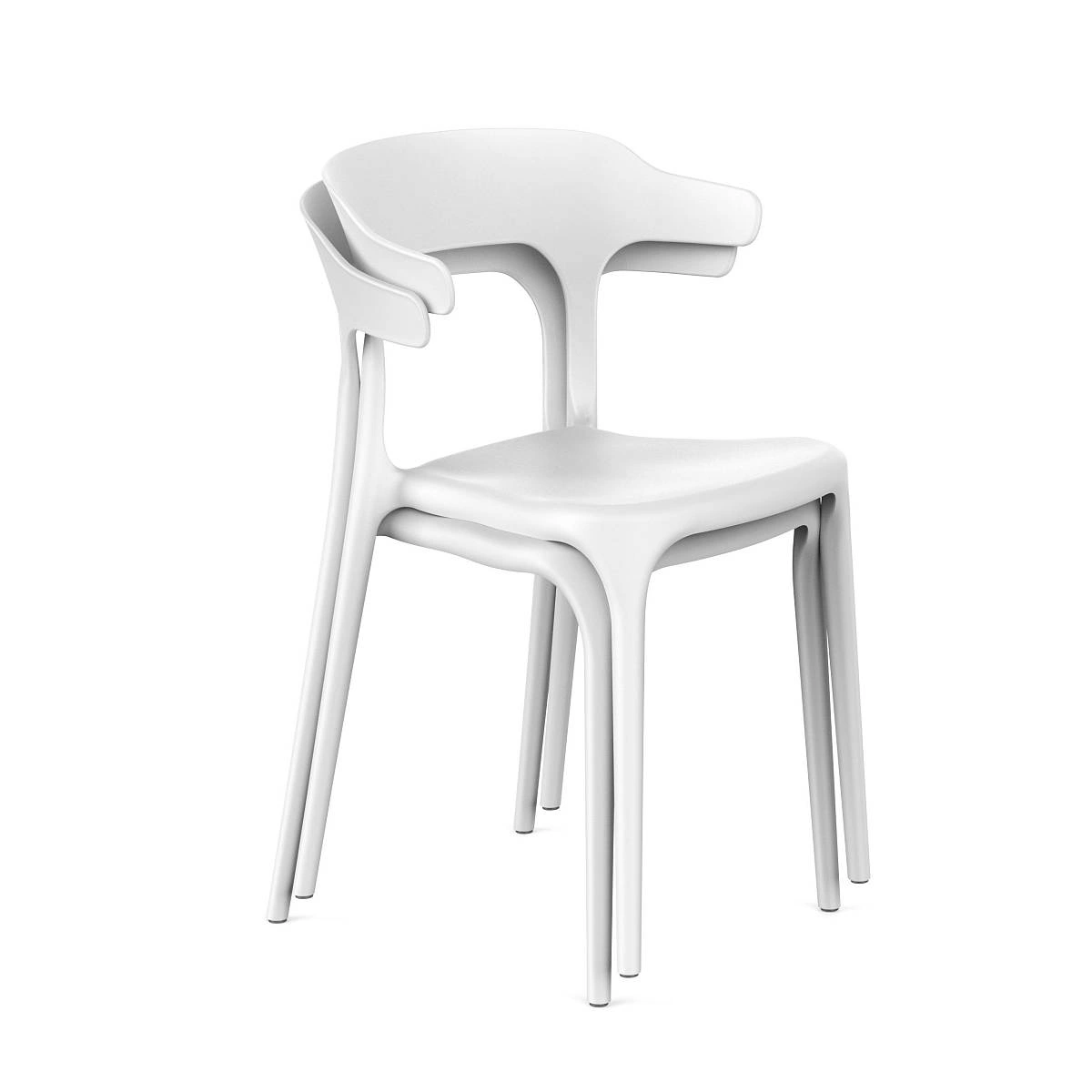 Стул Leo (RUS), комплект (4 шт), пластик светло-серый изображение Стул Leo (RUS), комплект (4 шт), пластик светло-серый фото