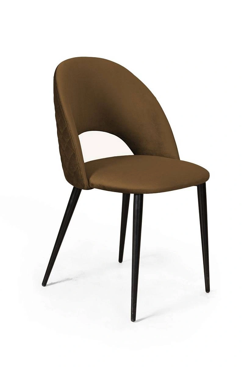 Стул Max ромб, бархат коричневый 12 изображение Стул Max ромб, бархат коричневый 12 фото