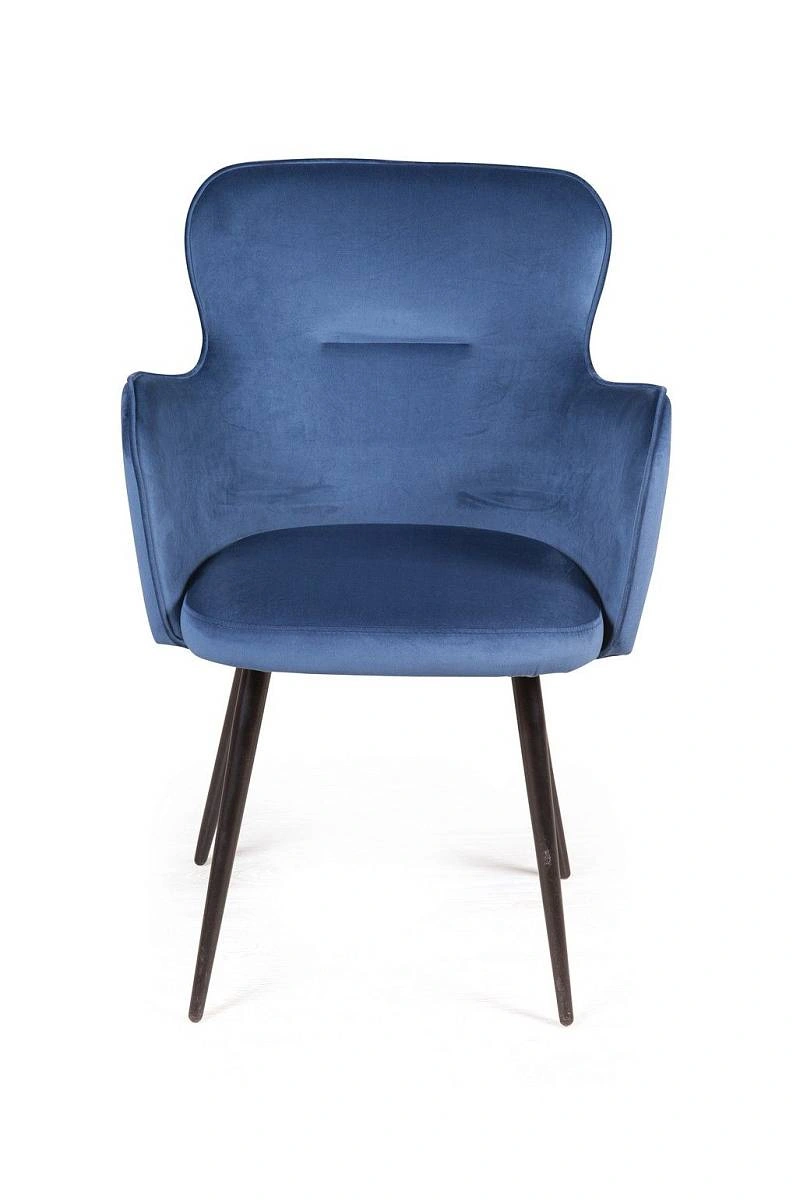 Стул с подлокотниками King, бархат синий 29 изображение Стул с подлокотниками King, бархат синий 29 фото