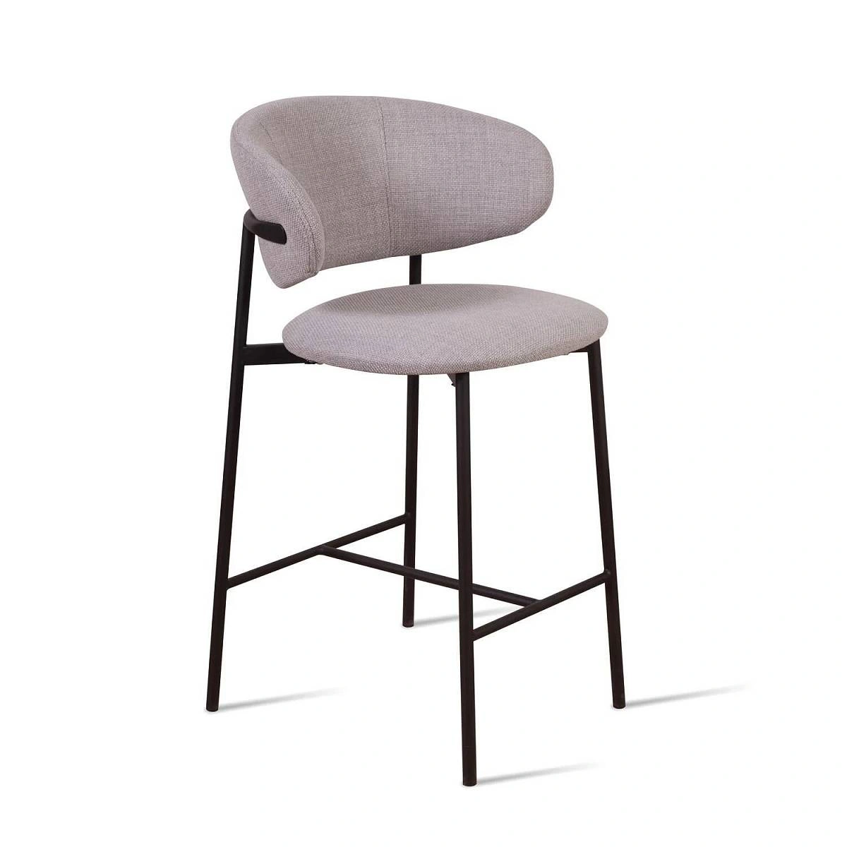 Стул полубарный Adele, рогожка wellton 912, серый изображение Стул полубарный Adele, рогожка wellton 912, серый фото