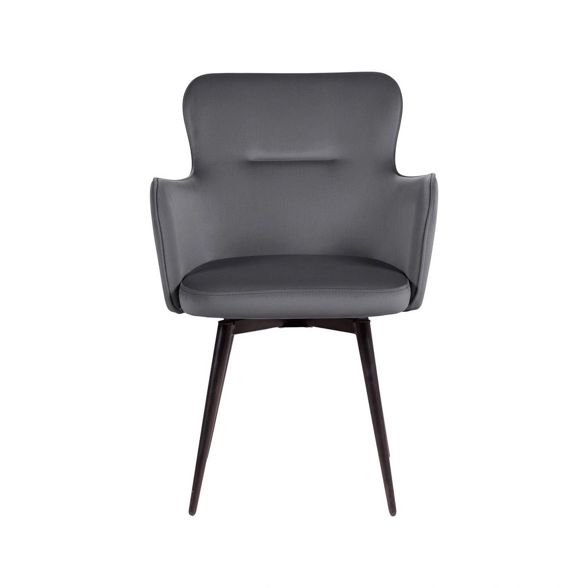 Стул c подлокотниками King, поворотный на 360 градусов, бархат серый 27 фото