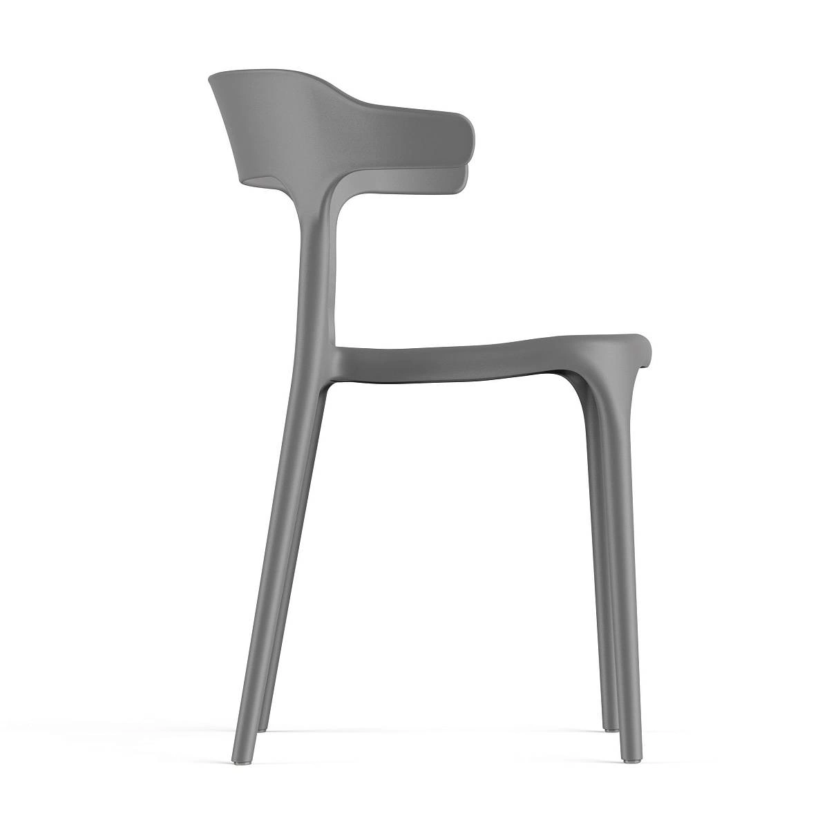 Стул Leo (RUS), комплект (4 шт), пластик серый изображение Стул Leo (RUS), комплект (4 шт), пластик серый фото