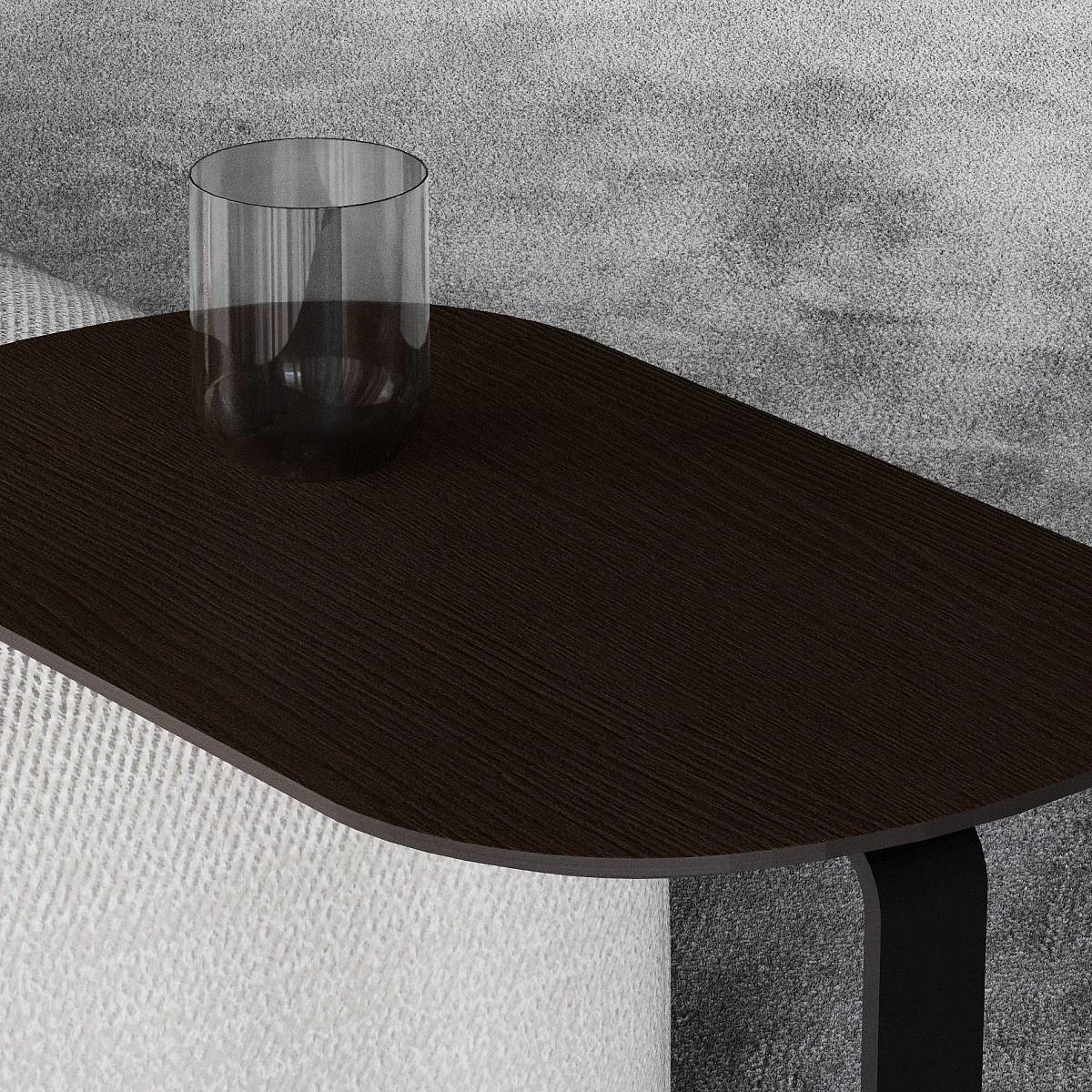 Журнальный столик приставной Side шпон горький шоколад фото