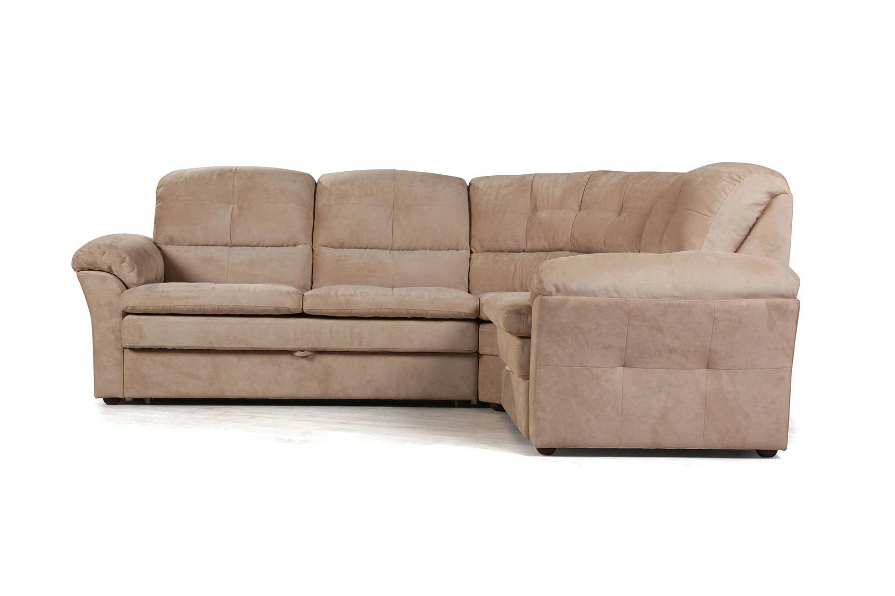 Diamante диван-кровать угловой велюр бежевый изображение Diamante диван-кровать угловой велюр бежевый фото