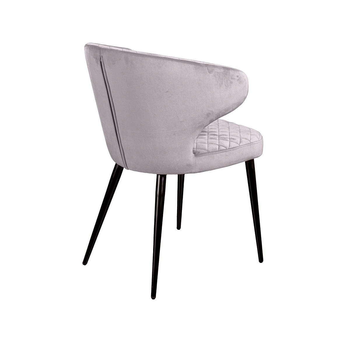 Стул Richard ромб, бархат светло-серый 26 изображение Стул Richard ромб, бархат светло-серый 26 фото