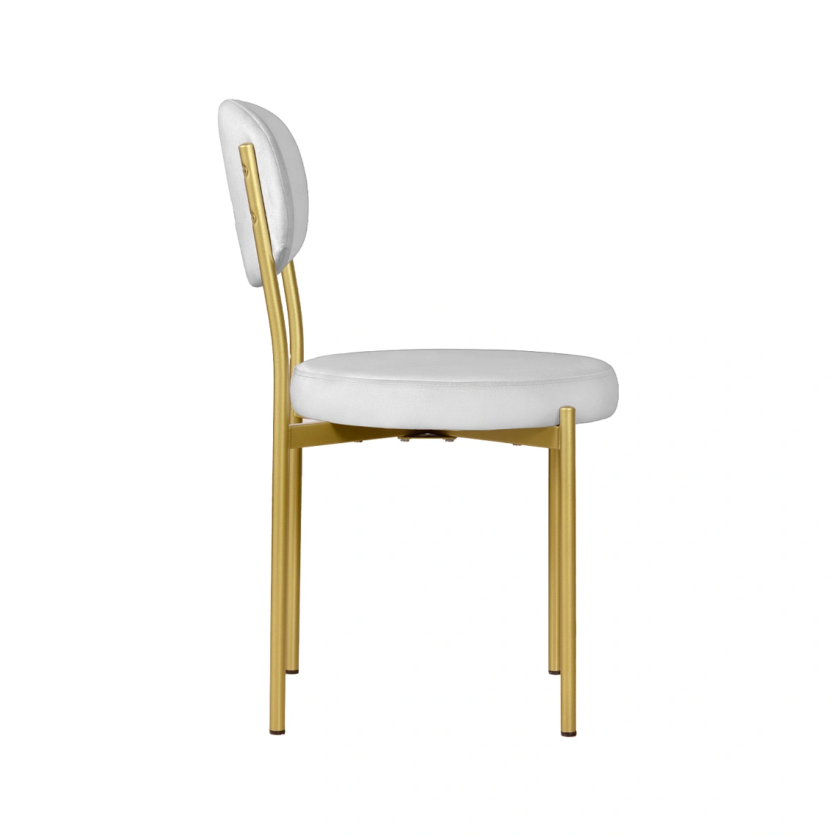 Стул Мейсон, комплект (2 шт), бархат светло-серый 04 / опоры золото фото