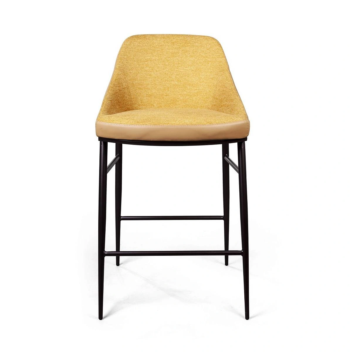 Стул полубарный Vincent, велюр комби жёлтый изображение Стул полубарный Vincent, велюр комби жёлтый фото