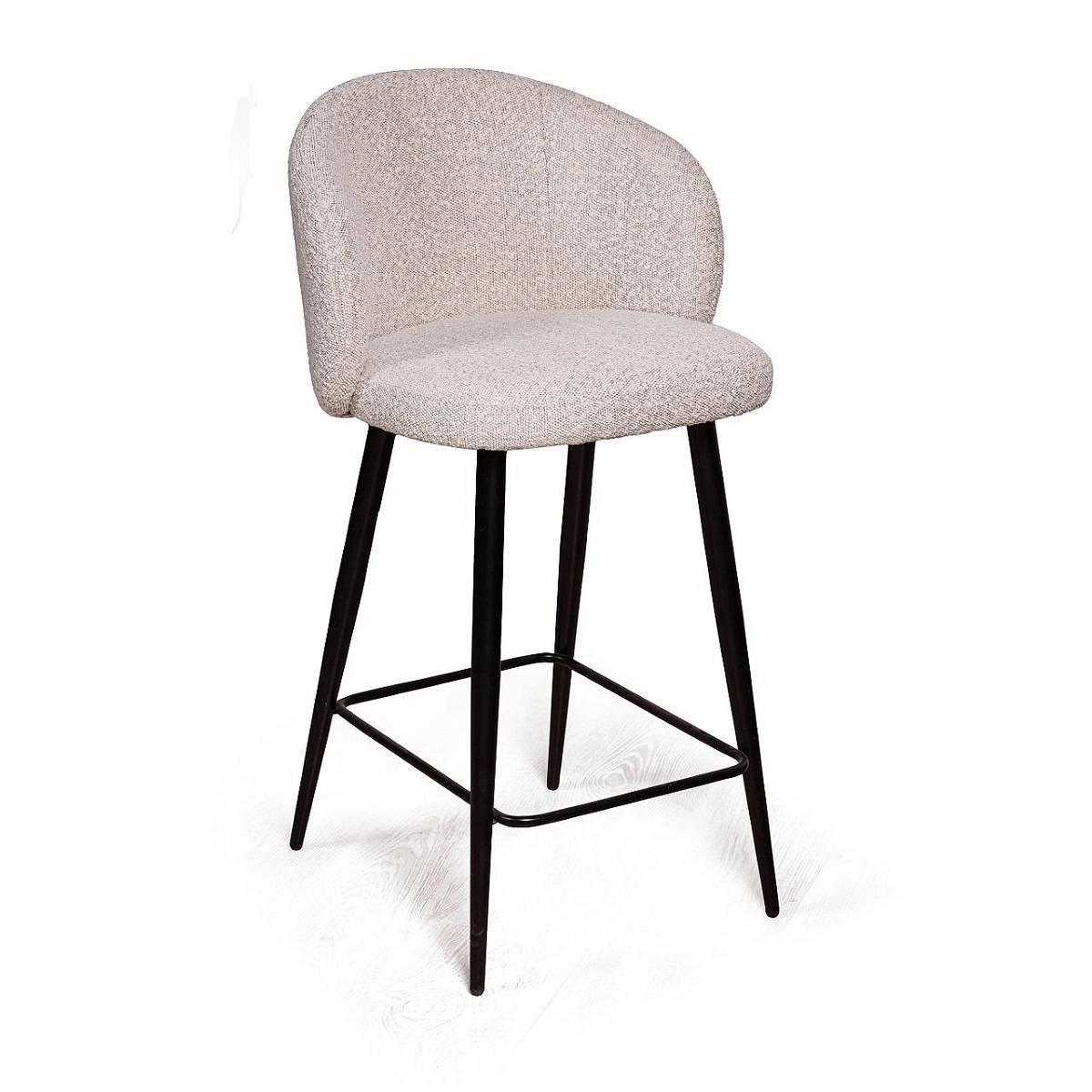 Стул полубарный Vito, букле серый / опора конус изображение Стул полубарный Vito, букле серый / опора конус фото