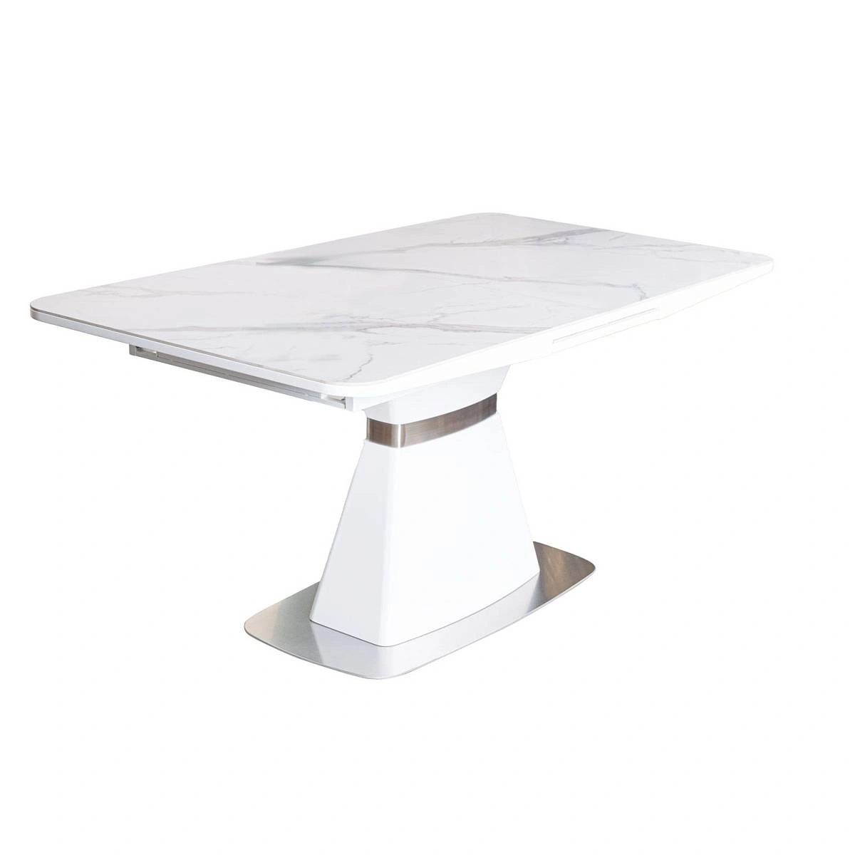 Стол раскладной Madison (160+40 см) испанская керамика белый изображение Стол раскладной Madison (160+40 см) испанская керамика белый фото