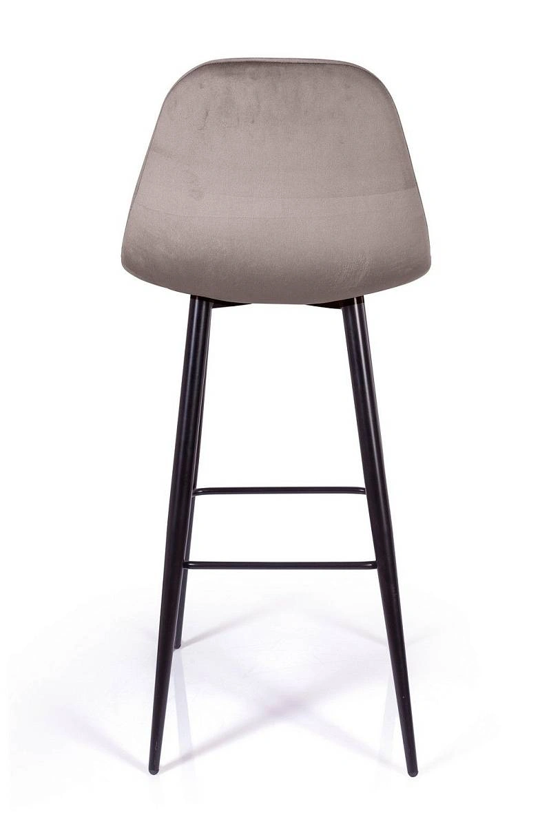 Стул барный TED, бархат пепельно-бежевый 25 /опора конус фото