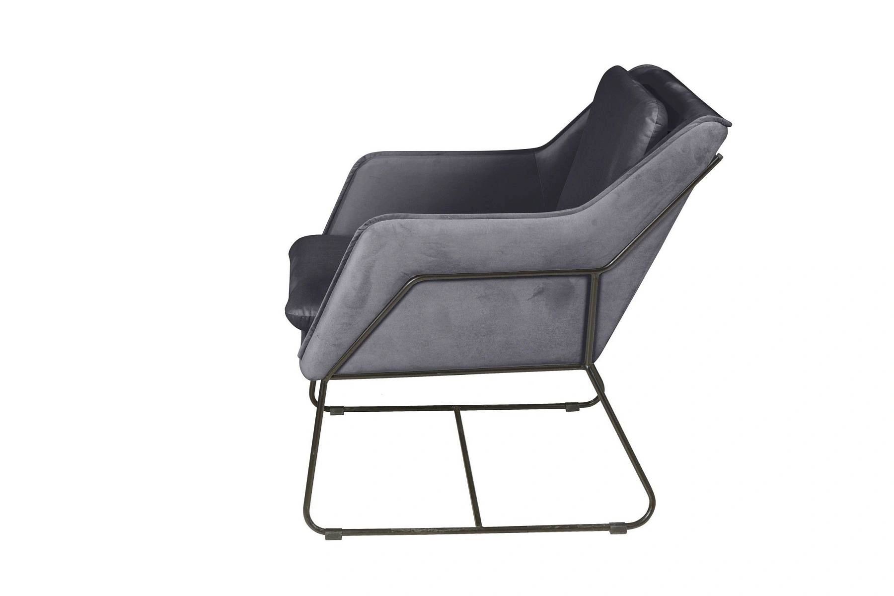 Кресло Alex, бархат серый 27 изображение Кресло Alex, бархат серый 27 фото