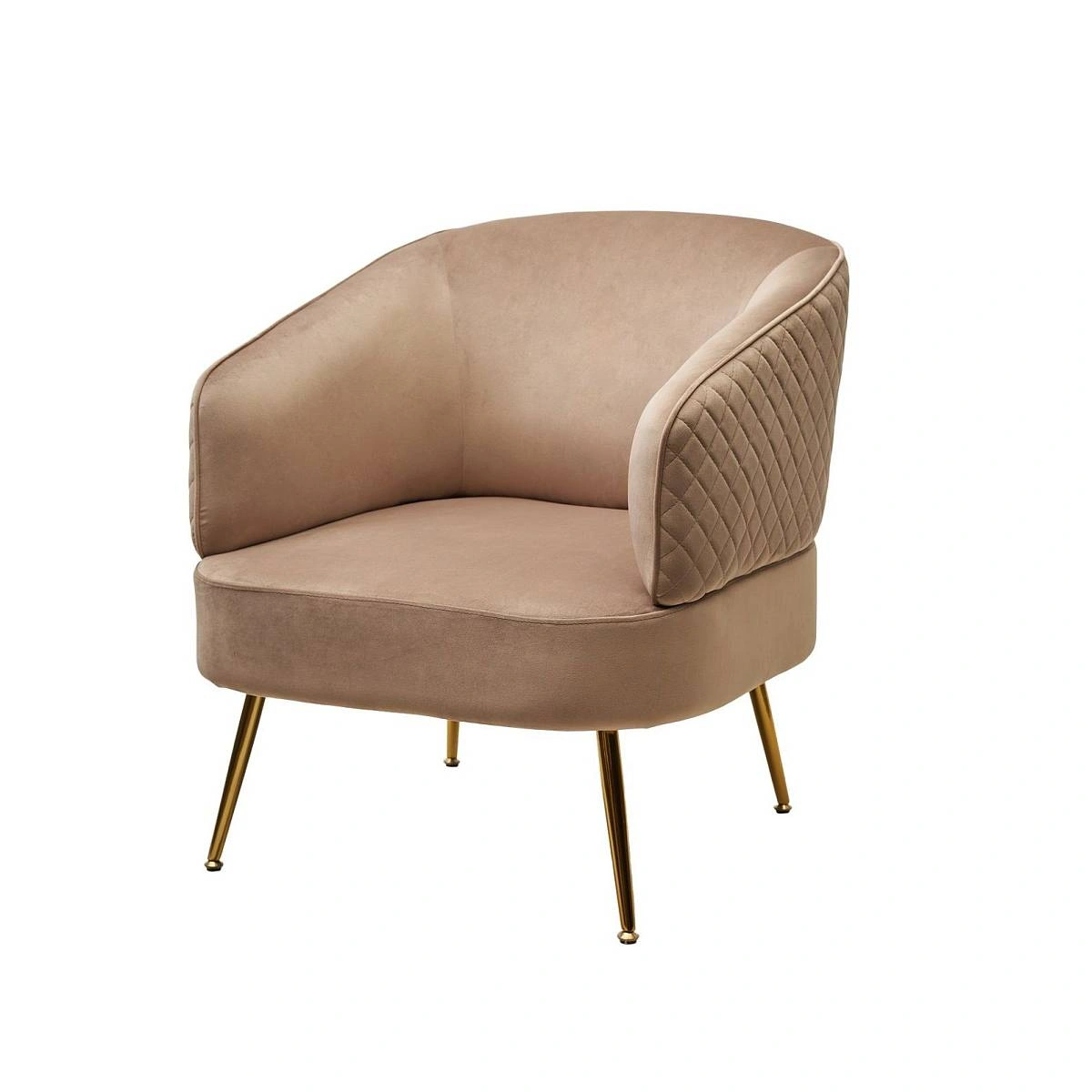 Кресло Monty велюр мокка / опоры золото фото
