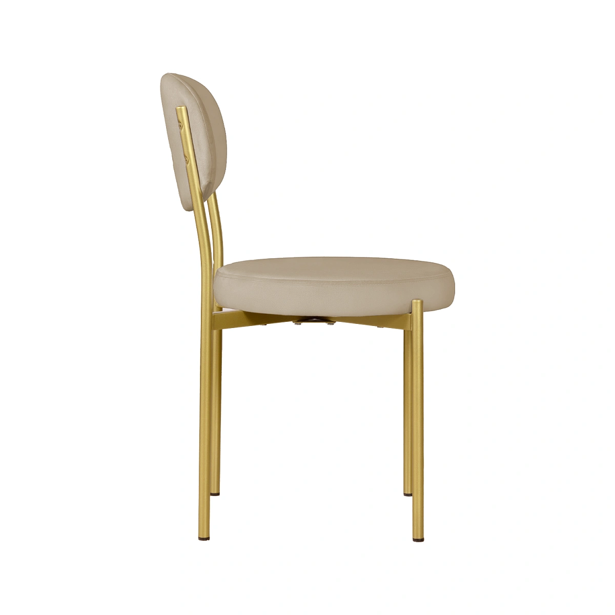 Стул Мейсон, комплект (2 шт), бархат бежевый 05 / опоры золото фото