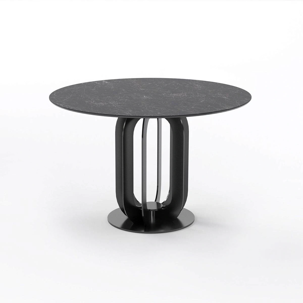 Стол круглый Castro 120, керамика матовая, черная изображение Стол круглый Castro 120, керамика матовая, черная фото