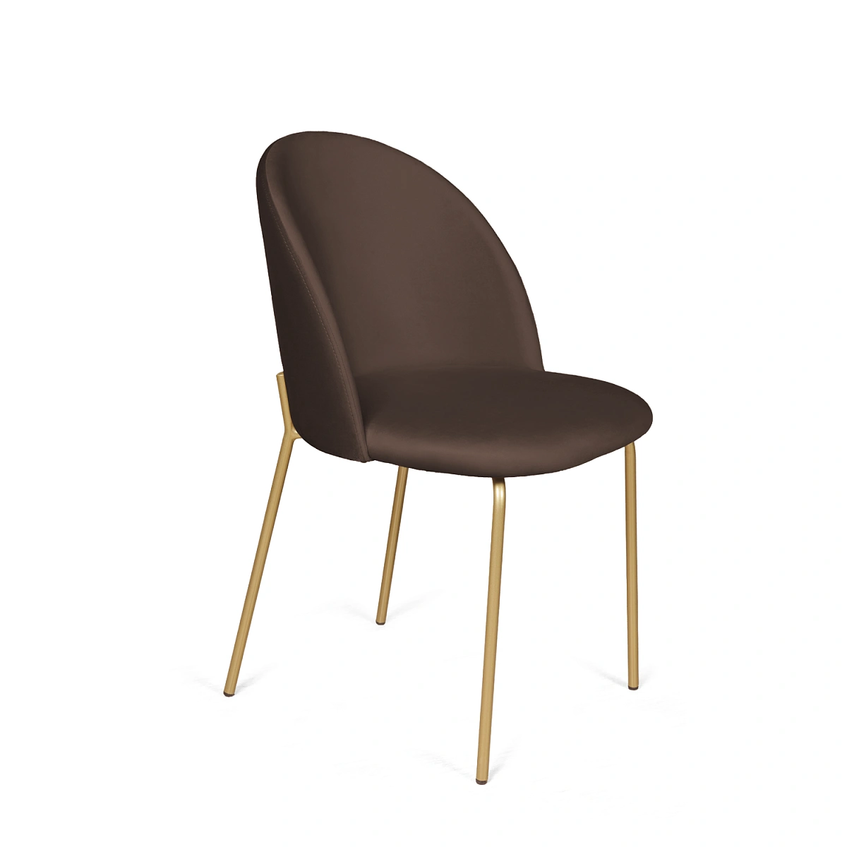 Стул Норд, комплект (4 шт), велюр Frost chocolate / опора золото фото