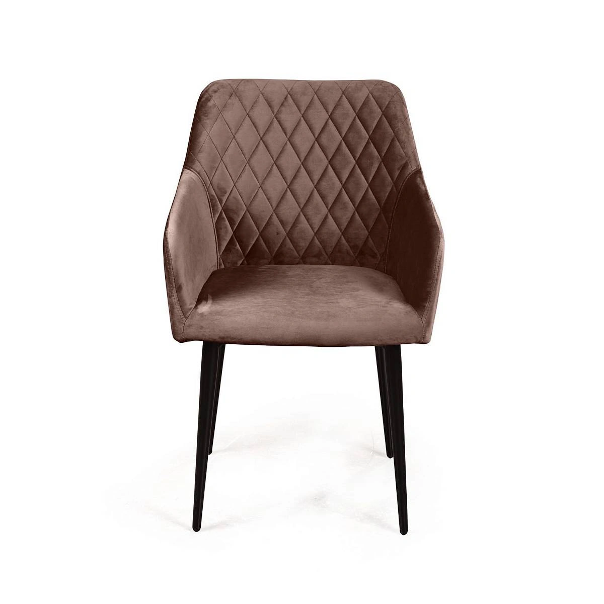 Стул с подлокотниками Robert, бархат коричневый 12 изображение Стул с подлокотниками Robert, бархат коричневый 12 фото
