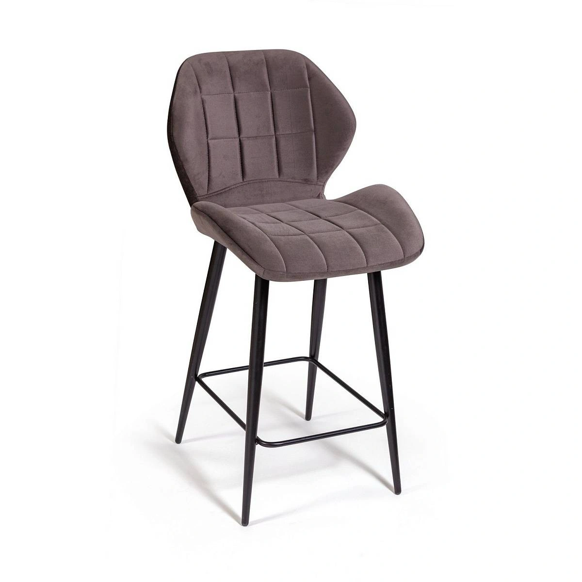 Стул Ralf полубарный, бархат антрацит 14 изображение Стул Ralf полубарный, бархат антрацит 14 фото