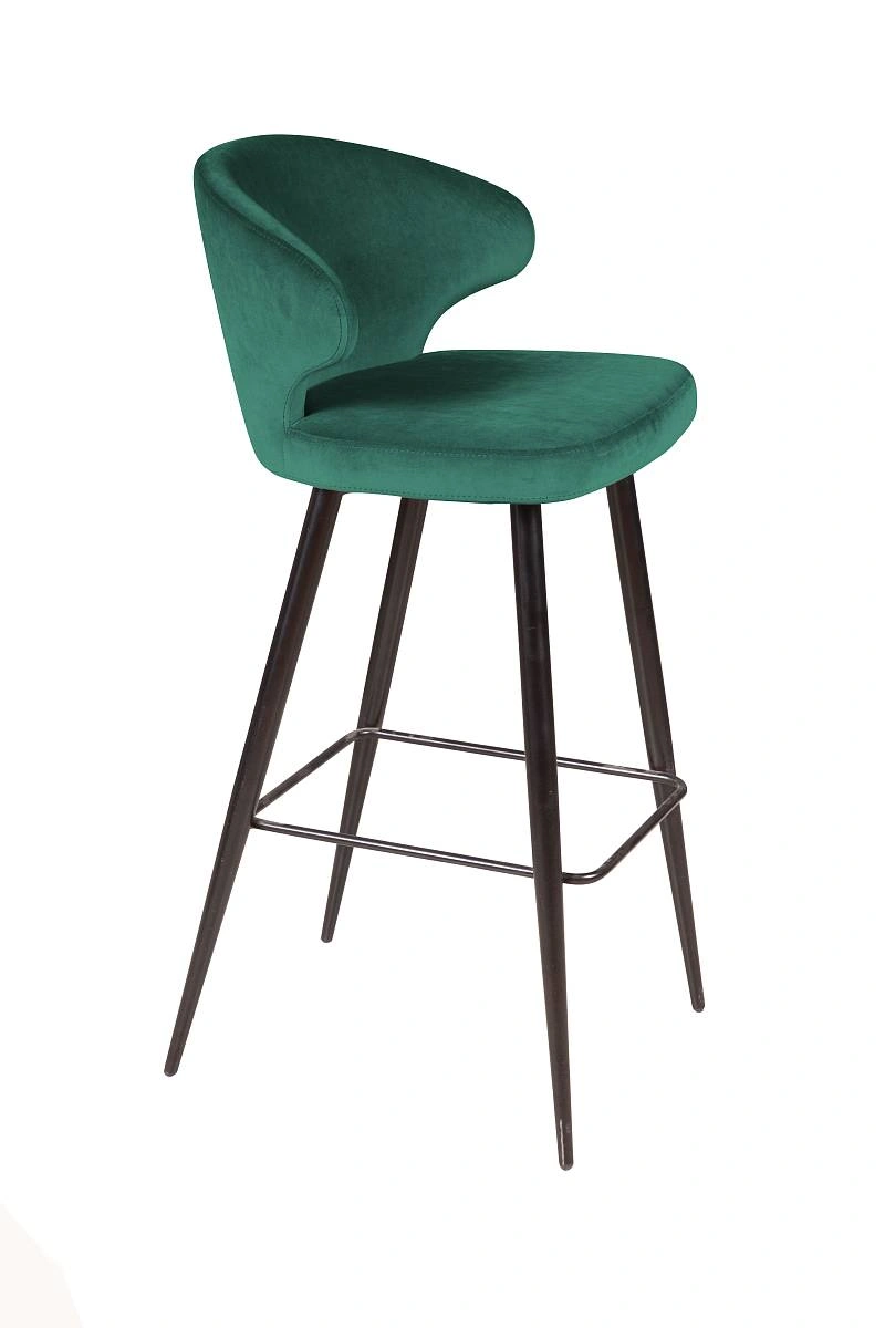 Стул барный Richard, бархат зеленый 19 изображение Стул барный Richard, бархат зеленый 19 фото