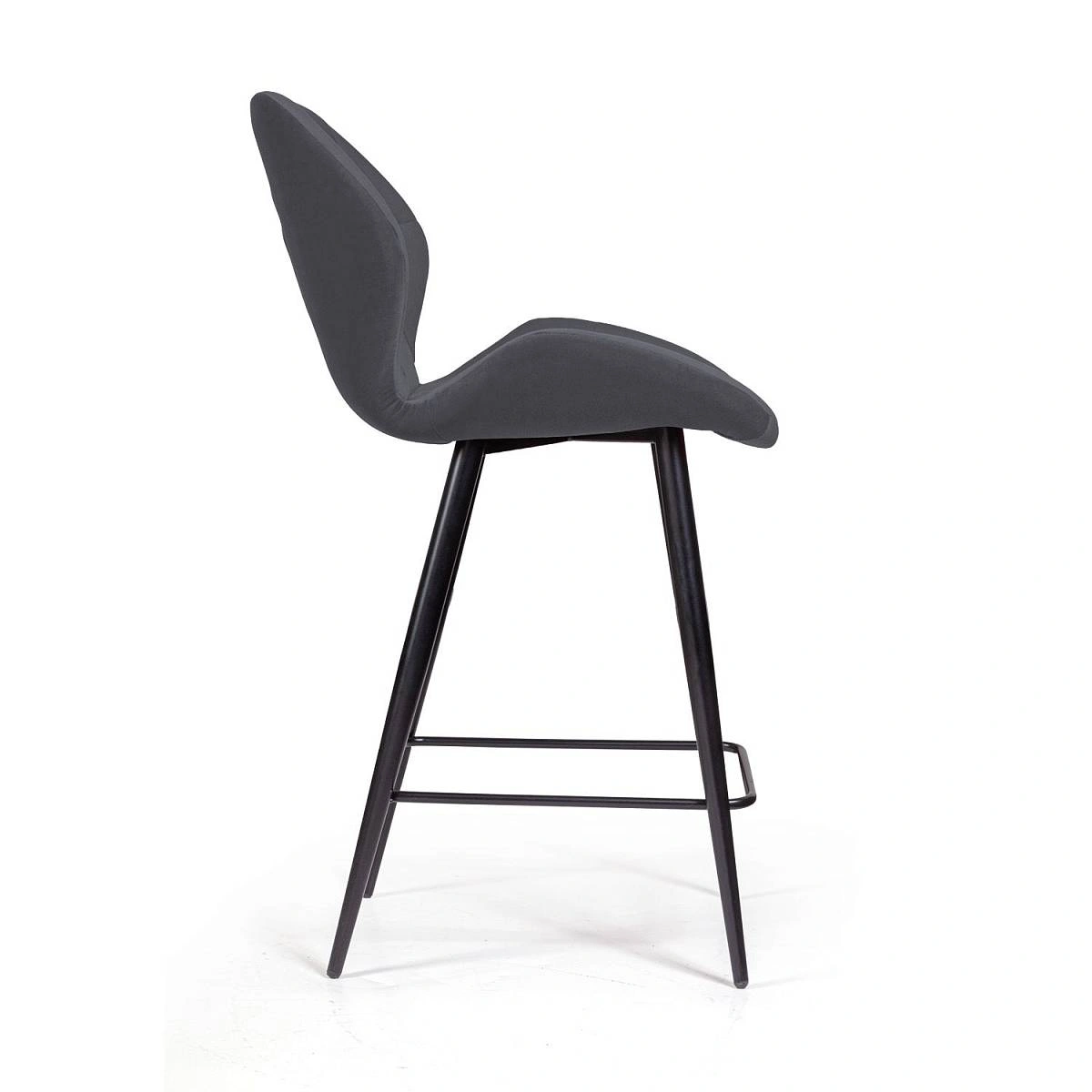 Стул полубарный Crystal, бархат серый 27 фото