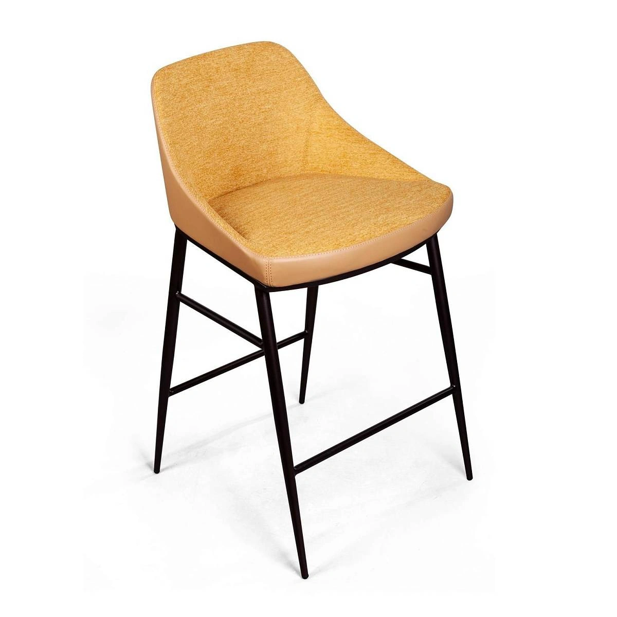 Стул полубарный Vincent, велюр комби жёлтый изображение Стул полубарный Vincent, велюр комби жёлтый фото