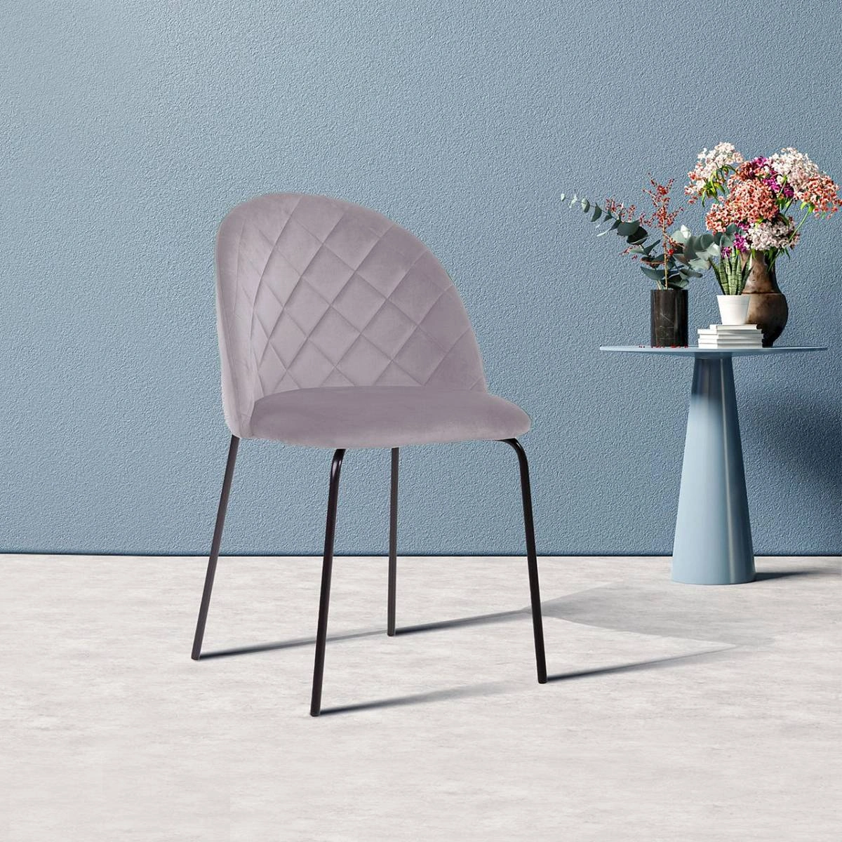 Стул Nord, бархат светло-серый 26 фото