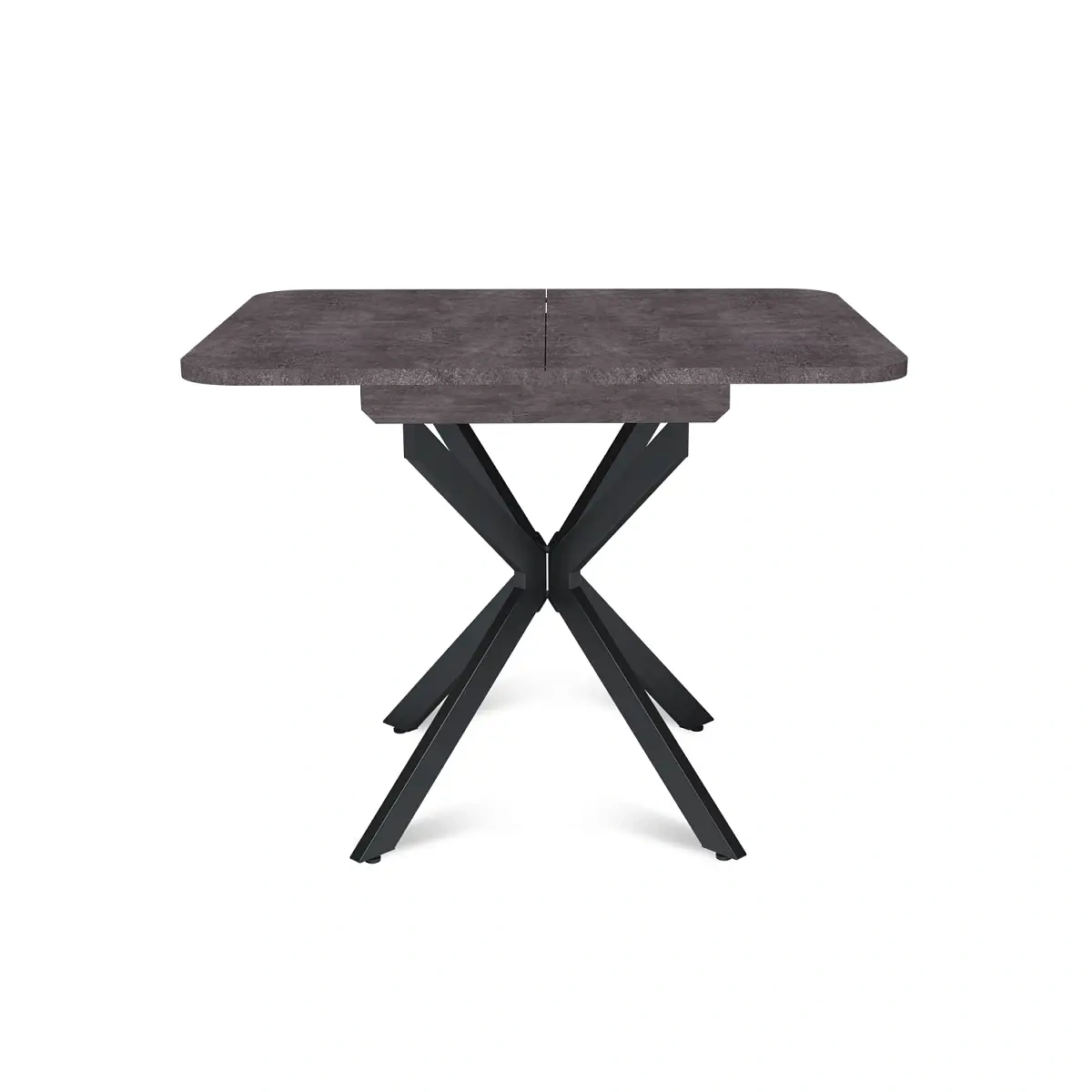 Стол Твист раздвижной (100+30) камень темный / опоры черные фото