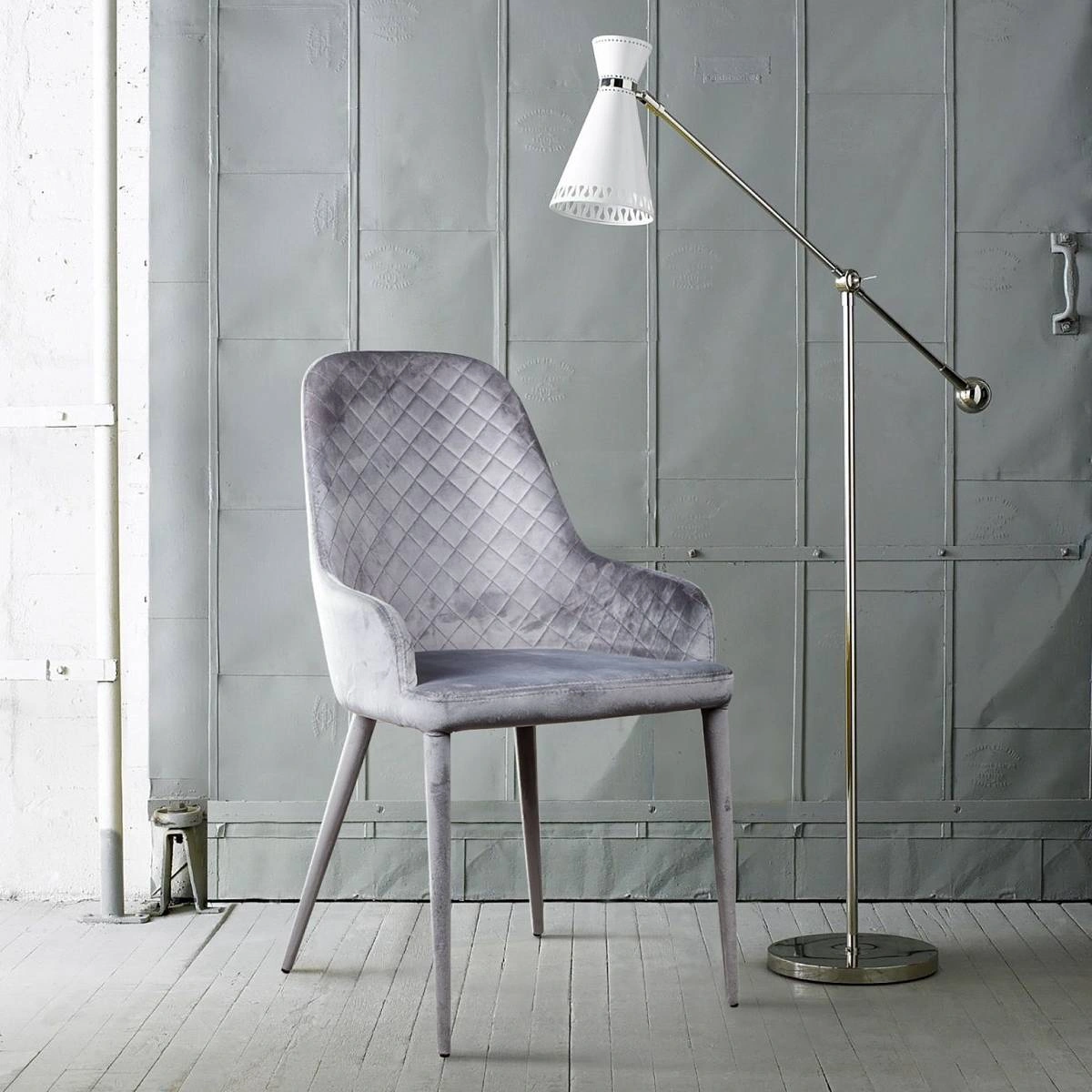 Стул Douglas, бархат серый изображение Стул Douglas, бархат серый фото