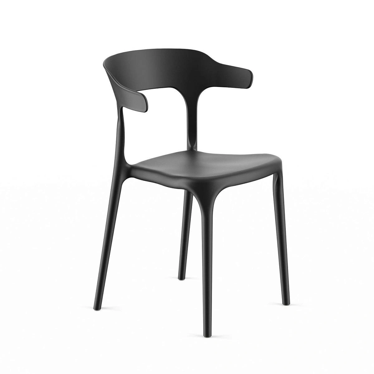 Стул Leo (RUS), комплект (4 шт), пластик черный изображение Стул Leo (RUS), комплект (4 шт), пластик черный фото