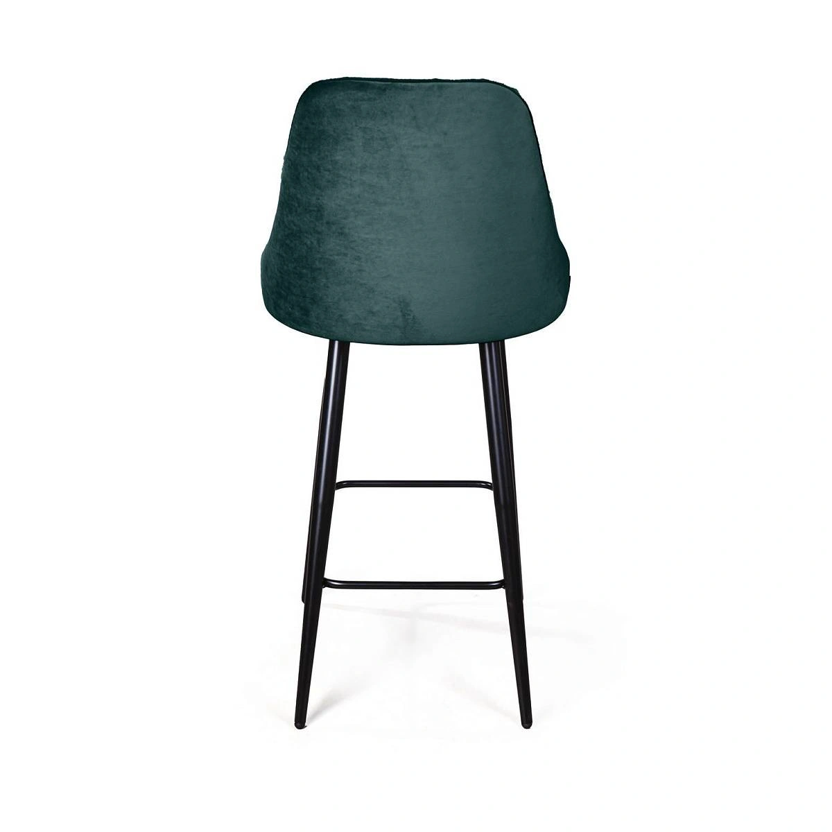 Стул полубарный Berg, бархат зеленый 19/ чёрный конус изображение Стул полубарный Berg, бархат зеленый 19/ чёрный конус фото
