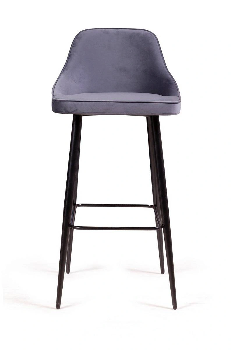 Стул барный Neo ромб, бархат серый 27 изображение Стул барный Neo ромб, бархат серый 27 фото