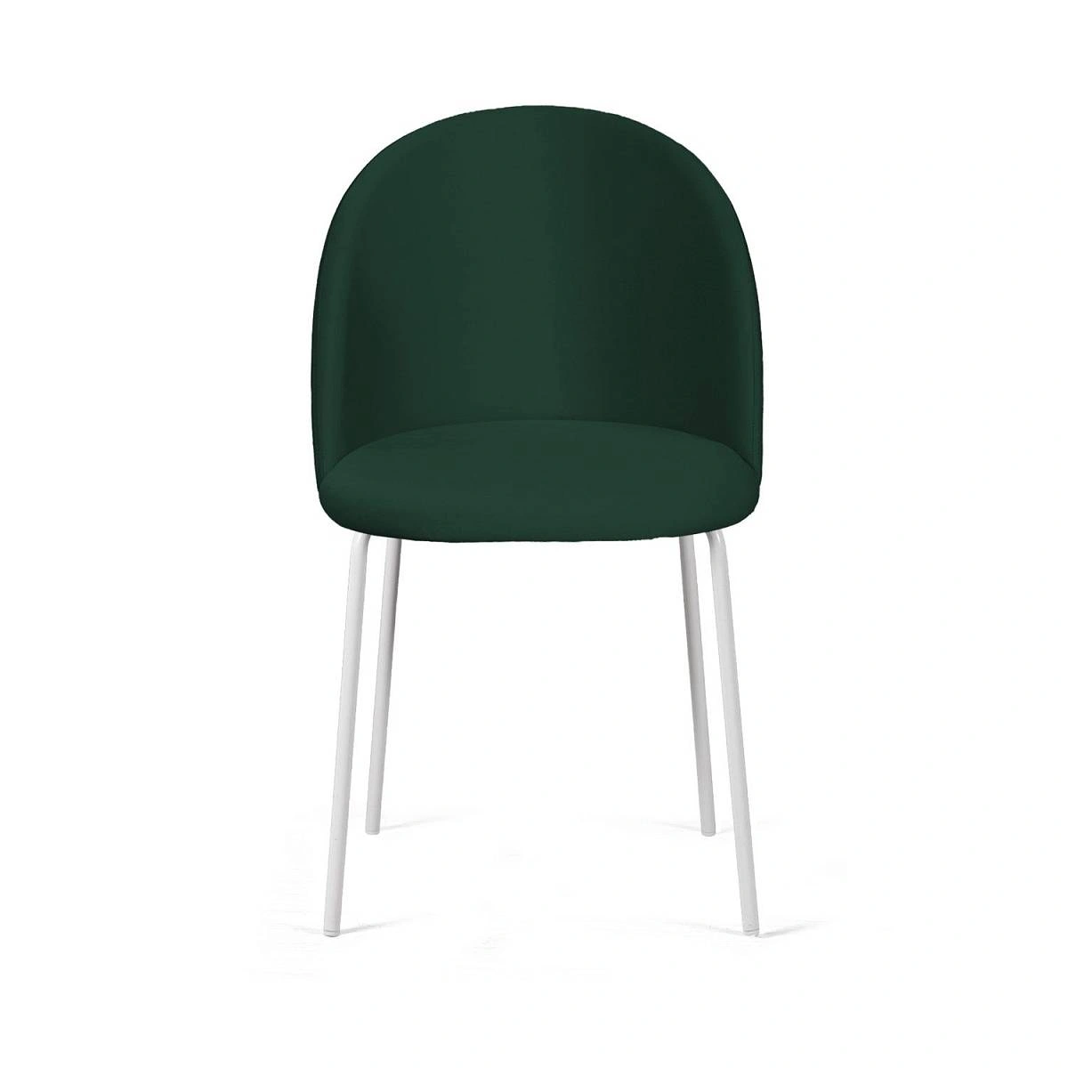 Стул Nord, комплект (2 шт), бархат зеленый 19 / опора белая фото