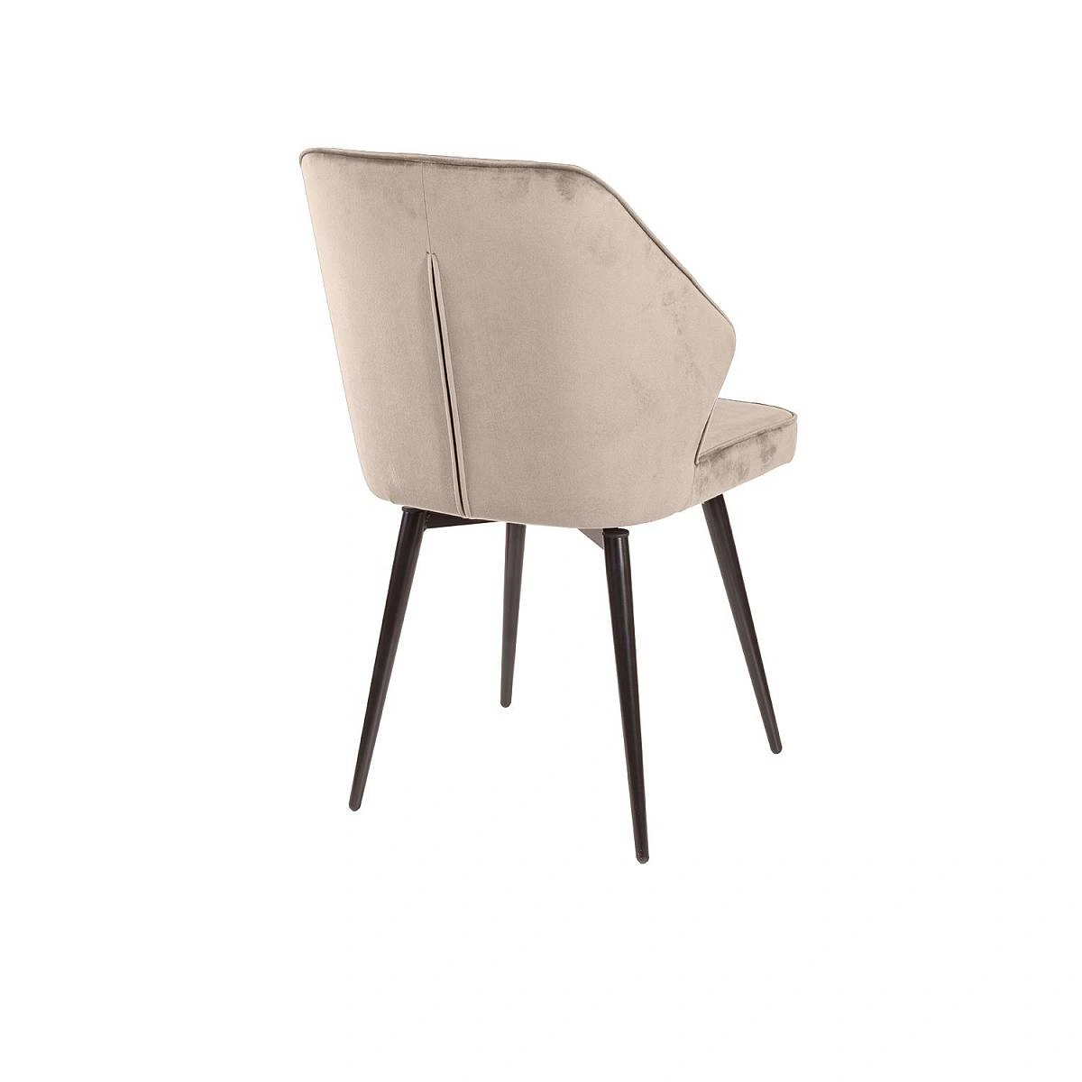 Стул Berg поворотный 360 градусов, комплект (2 шт), бархат пепельно-бежевый 25/ черный конус изображение Стул Berg поворотный 360 градусов, комплект (2 шт), бархат пепельно-бежевый 25/ черный конус фото