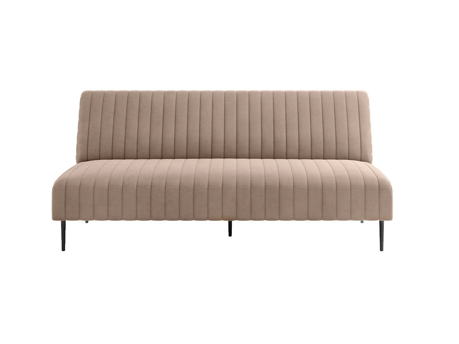 Baccara диван-кровать трехместный прямой без подлокотников, бархат бежевый 05 изображение Baccara диван-кровать трехместный прямой без подлокотников, бархат бежевый 05 фото