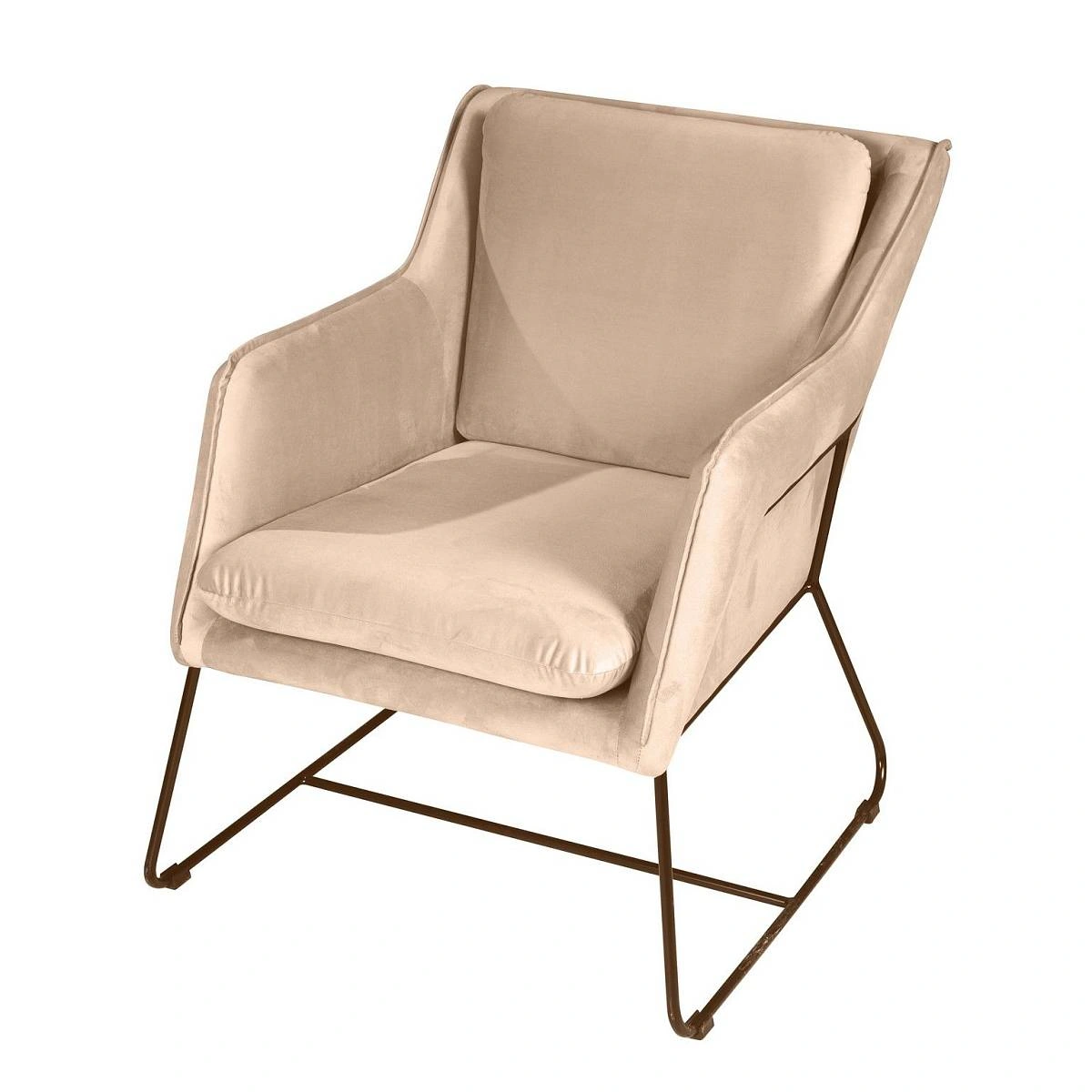 Кресло Alex, бархат бежевый 5 изображение Кресло Alex, бархат бежевый 5 фото