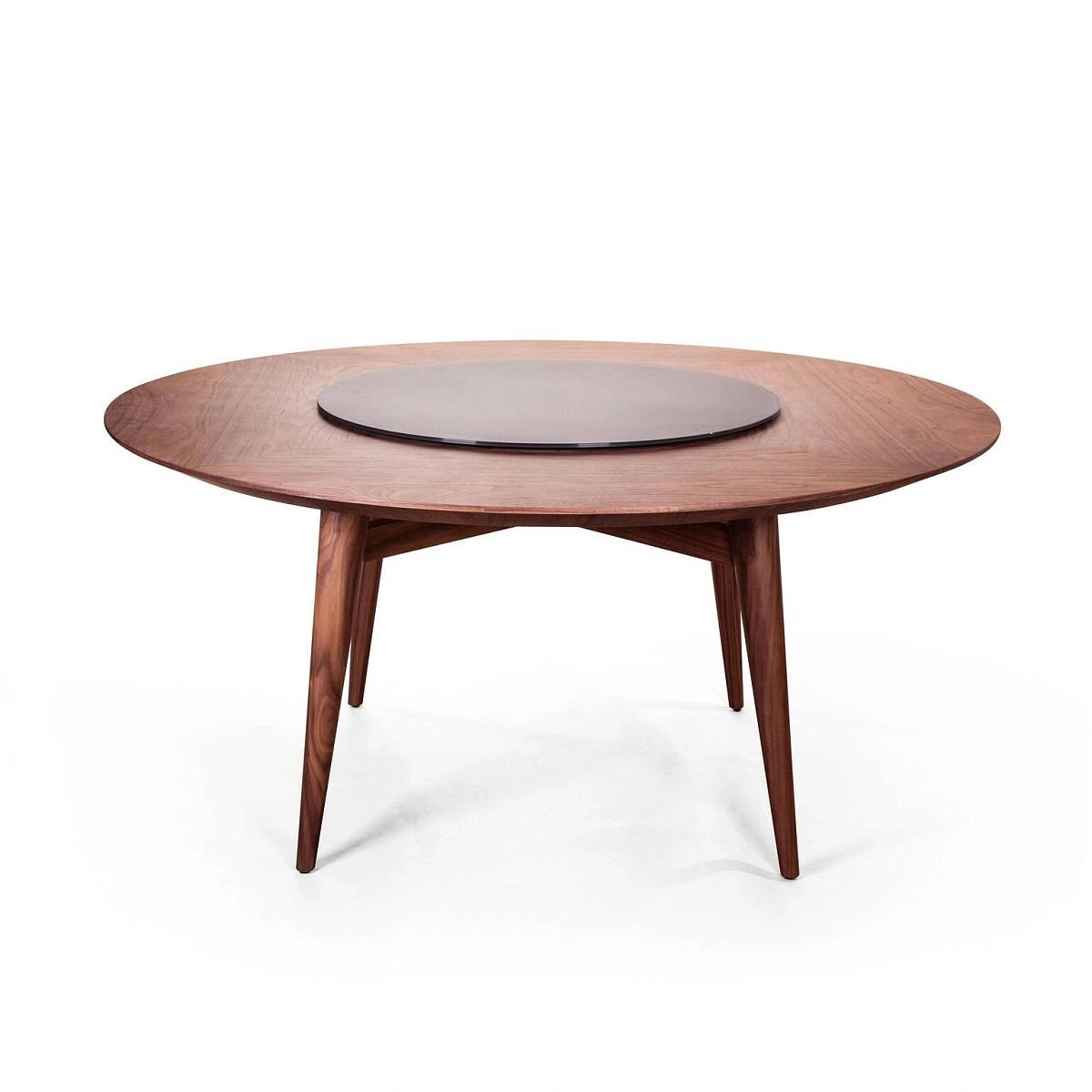 Стол круглый обеденный Wilson (160) орех, вращающийся центр изображение Стол круглый обеденный Wilson (160) орех, вращающийся центр фото