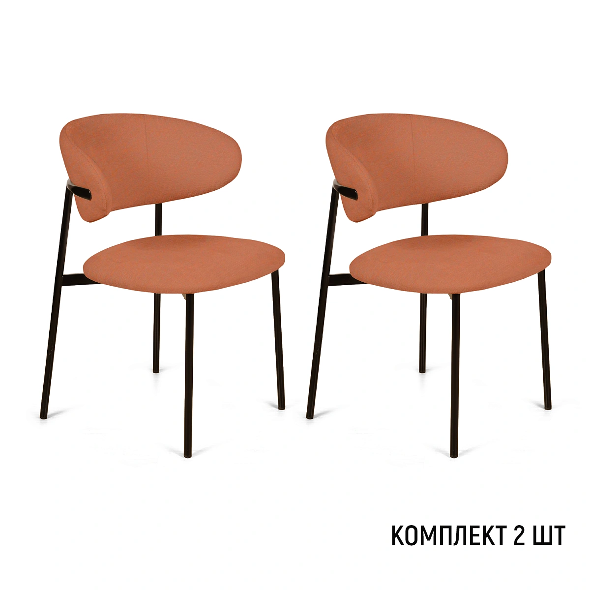 Стул Адель, комплект (2 шт), шенилл Reef coral фото