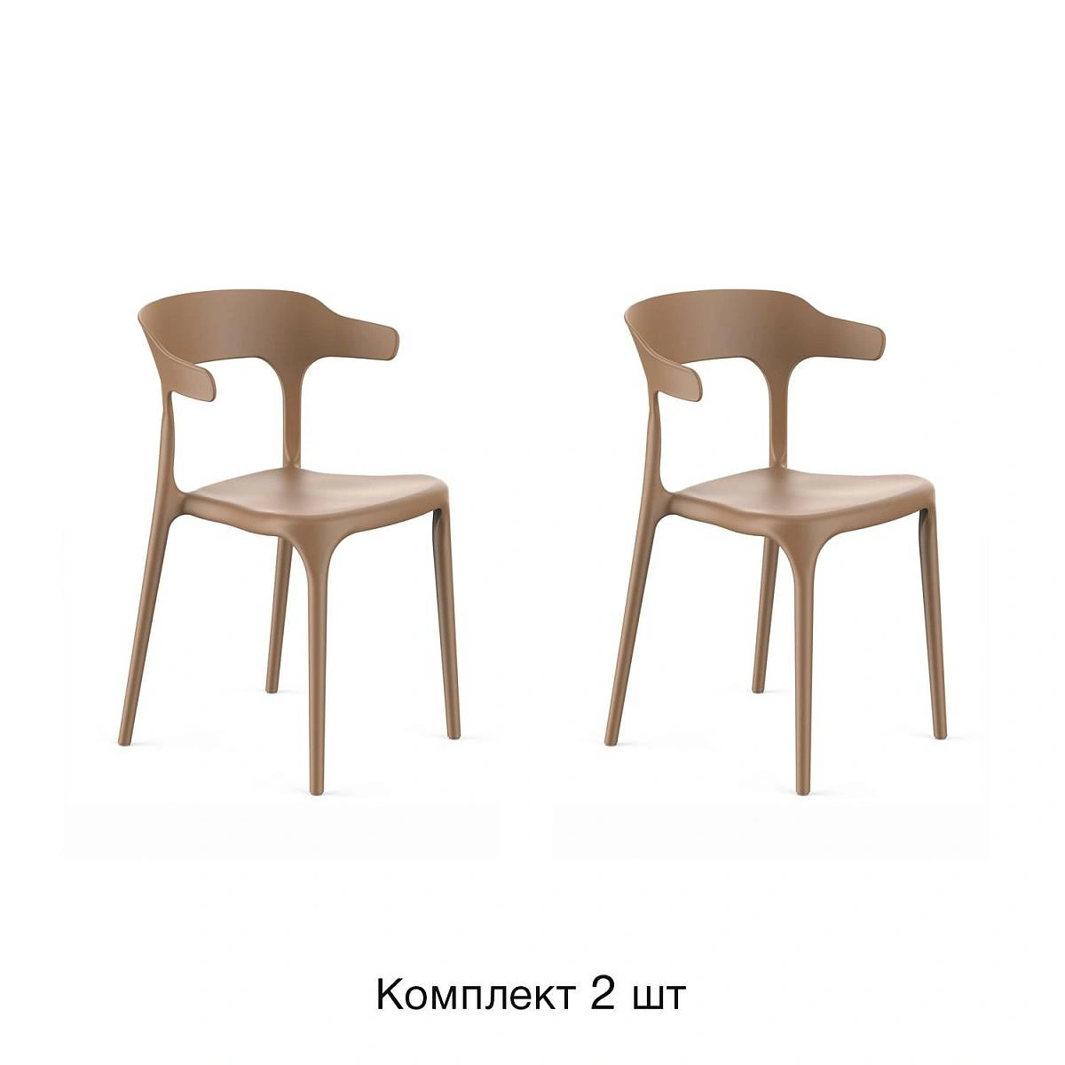 Стул Leo (RUS), комплект (2 шт), пластик капучино изображение Стул Leo (RUS), комплект (2 шт), пластик капучино фото