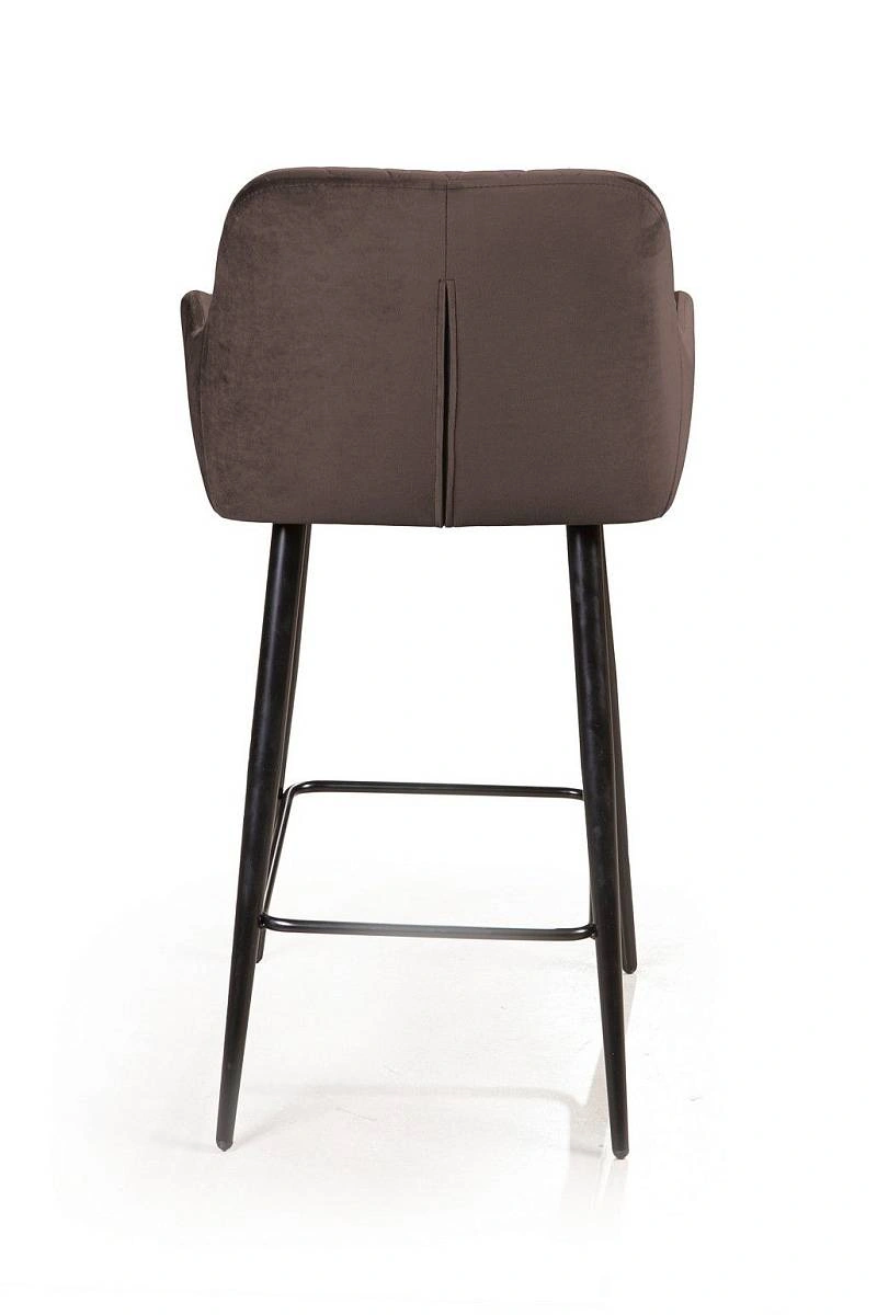 Стул полубарный Robert, бархат антрацит 14 изображение Стул полубарный Robert, бархат антрацит 14 фото