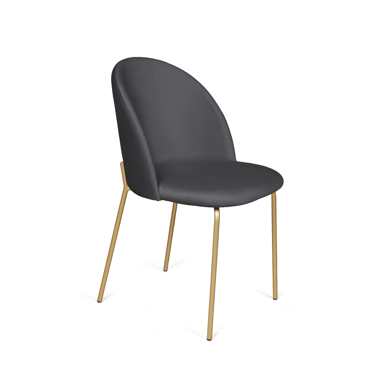 Стул Nord, комплект (2 шт), бархат серый 27 / опора золото фото