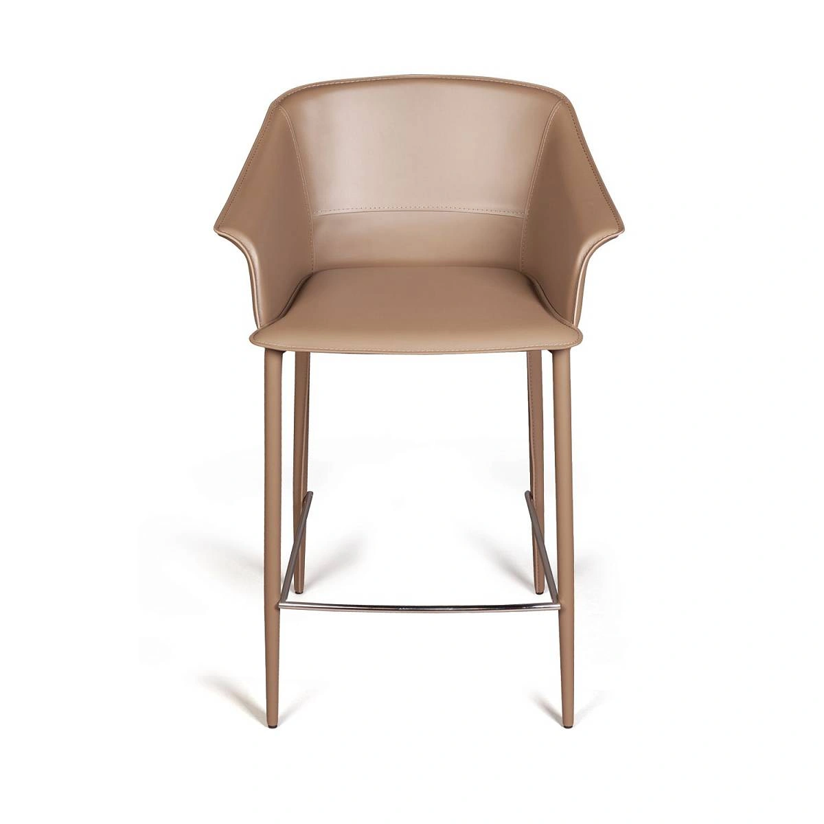 Стул полубарный GIO, кожа хаки-тауп изображение Стул полубарный GIO, кожа хаки-тауп фото